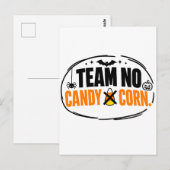 Grappig Team Geen Snoep Mais Halloween Briefkaart (Voorkant / Achterkant)