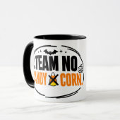 Grappig Team Geen Snoepmais Halloween Mok (Voorkant links)