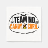 Grappig Team Geen Snoepmais Halloween Servet (Voorkant)