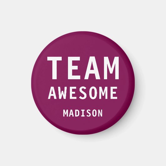 Grappig Team Geweldige Wijn Rood Gepersonaliseerde Magneet (Voorkant)