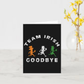 Grappig Team Iers Afscheid St Patrick's Day St Pat Kaart (Gele Bloem)