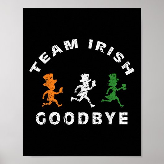 Grappig Team Iers Afscheid St Patrick's Day St Pat Poster (Voorkant)