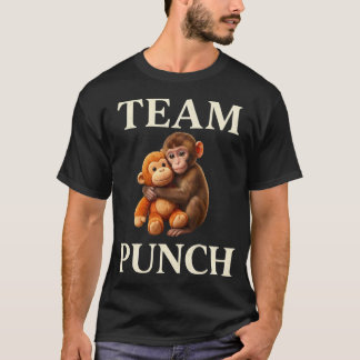 Grappig Team Punch Schattig Aap Sarcasme Meme T-shirt