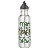 Grappig team snelheid leraar camo leraar student t waterfles  (Links)