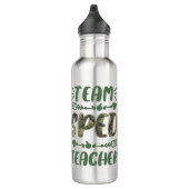 Grappig team snelheid leraar camo leraar student t waterfles  (Rechts)