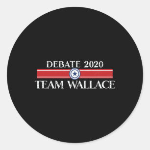 Grappig Team Wallace presidentsverkiezing Trump Bi Ronde Sticker