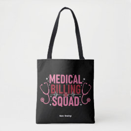 Grappig teamlid medische facturering trots special tote bag