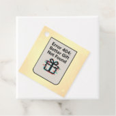 Grappig Tech Gift Label – "Fout 404: Beter cadeau" (In situ)