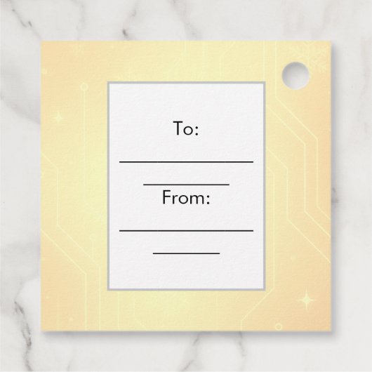 Grappig Tech Gift Label – "Fout 404: Beter cadeau" (Achterkant)