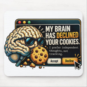 Grappig Tech Muismat – Hersenen Weigeren Cookies