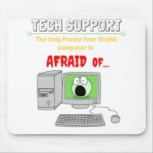 Grappig technische ondersteuning, stuitende comput muismat (Voorkant)