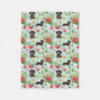 Grappig teckel cadeau fleece deken