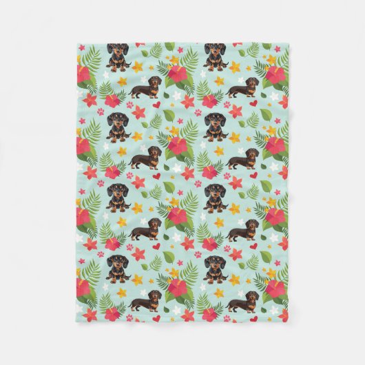 Grappig teckel cadeau fleece deken (Voorkant)