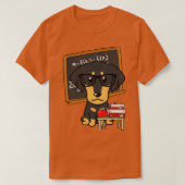 Grappig teckel is lesgeven t-shirt (Design voorkant)