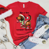 Grappig Teckel Kerst Vrouwen T-shirt