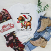 Grappig Teckel Kerst Vrouwen T-shirt