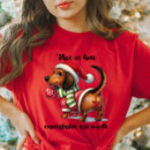 Grappig Teckel Kerst Vrouwen T-shirt