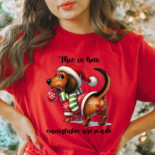 Grappig Teckel Kerst Vrouwen T-shirt