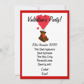 Grappig teddybeer valentijnen feest kaart (Voorkant)