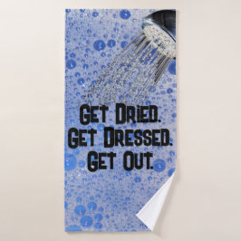 Grappig, Teen Boy Bubbles Douche Badkamer Bad Handdoek