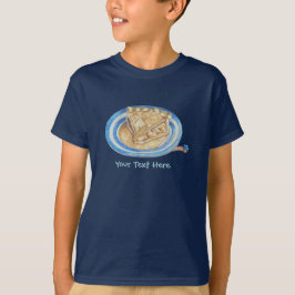 grappig tekenfilm blauw pet en appeltaart t-shirt