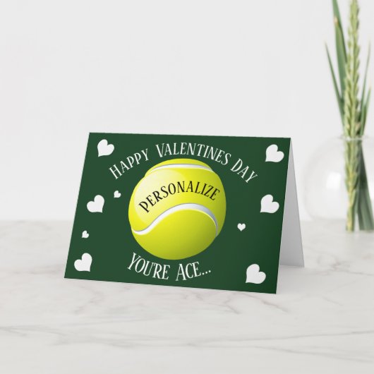 Grappig Tennis dat je Valentijnse bent Feestdagen Kaart (Voorkant)