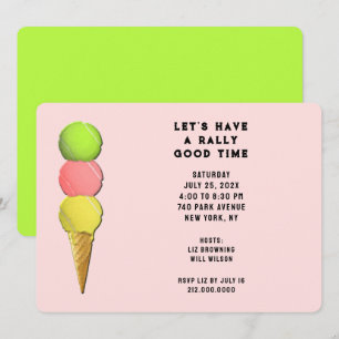 Grappig Tennis Feest Kaart