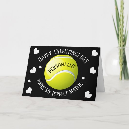 Grappig Tennis Je bent mijn perfecte match Valenti Feestdagen Kaart (Voorkant)