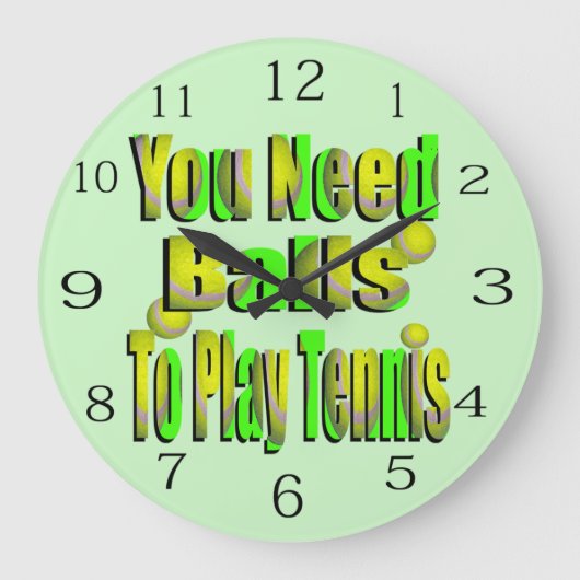 Grappig tennis je nodig hebt bal, grote klok (Voorkant)