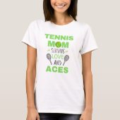 Grappig Tennis Mom T-shirt - Liefde en Azen (Voorkant)