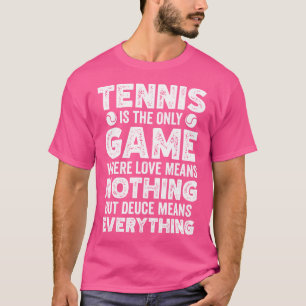 Grappig tennis spelen tennisspeler sport racket B T-shirt
