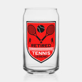 Grappig tennis speler accessoire cadeau blikvorm glas (Achterkant)