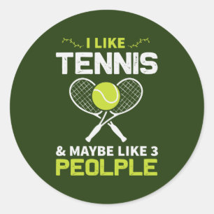 grappig Tennis sport woord kunst Square Sticker