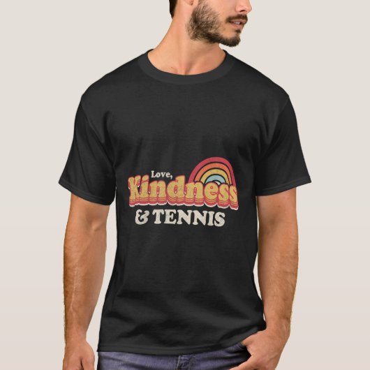 Grappig tennisontwerp houdt van vriendelijkheid en t-shirt (Voorkant)