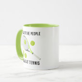 Grappig tennisspeler cadeau mok (Voorkant links)