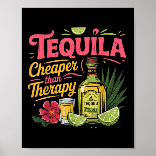 Grappig Tequila Drink Cinco de Mayo Mexicaanse par Poster (Voorkant)