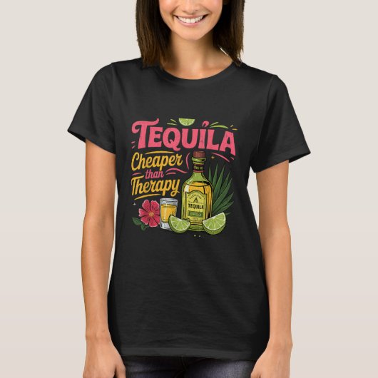Grappig Tequila Drink Cinco de Mayo Mexicaanse par T-shirt (Voorkant)