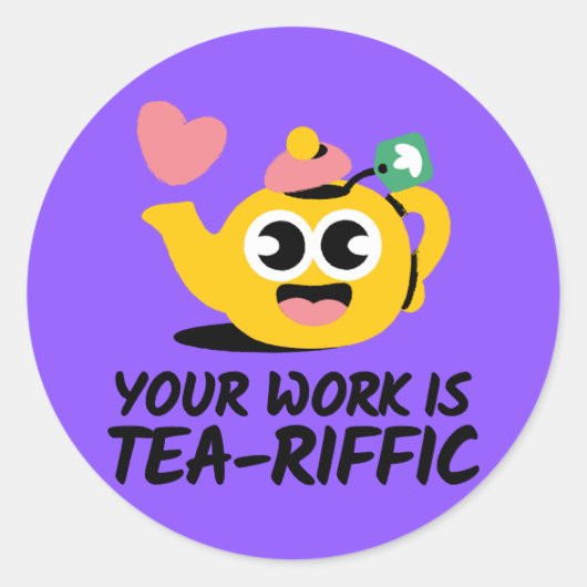 Grappig Terrific Work Student Progress Rewards Ronde Sticker (Voorkant)