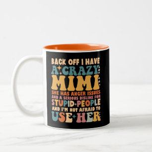 Grappig terug af Ik heb een gekke Mimi Tweekleurige Koffiemok