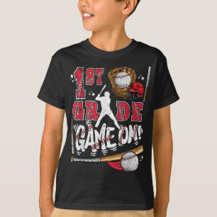 Grappig Terug naar school 1e klas honkbalspel op F T-shirt