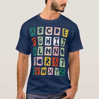 grappig terug naar school , alfabet voor kleutersc t-shirt