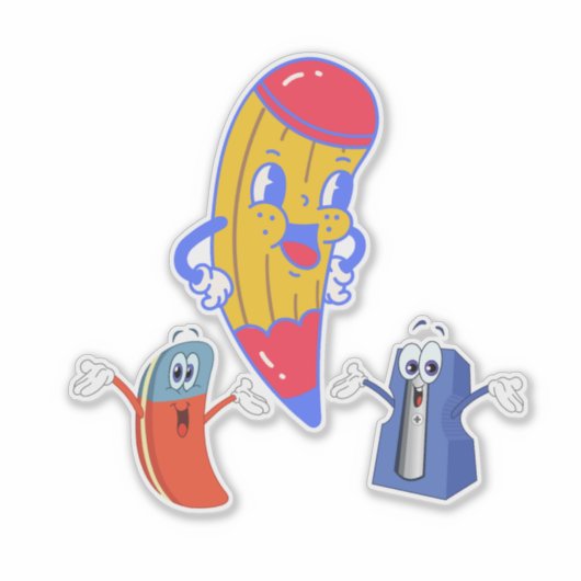 Grappig terug naar school cadeau, grappige school sticker (Voorkant)