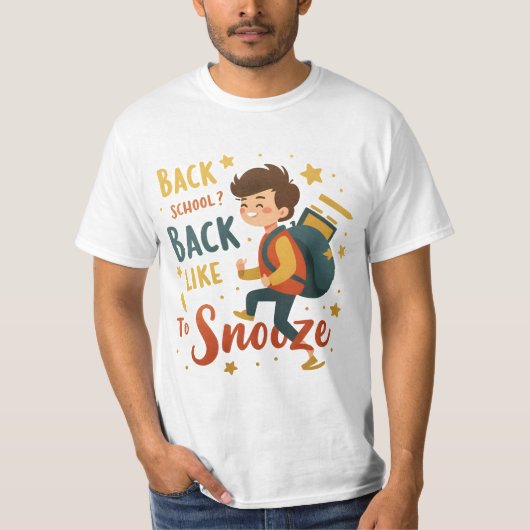 Grappig Terug naar School Cartoon T-shirt - Studen (Voorkant)