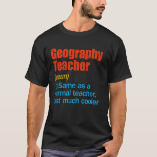 Grappig Terug naar school Eerste dag Aardrijkskund T-shirt