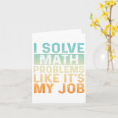 Grappig Terug Naar School Ik Los Wiskundeproblemen Kaart (Gele Bloem)