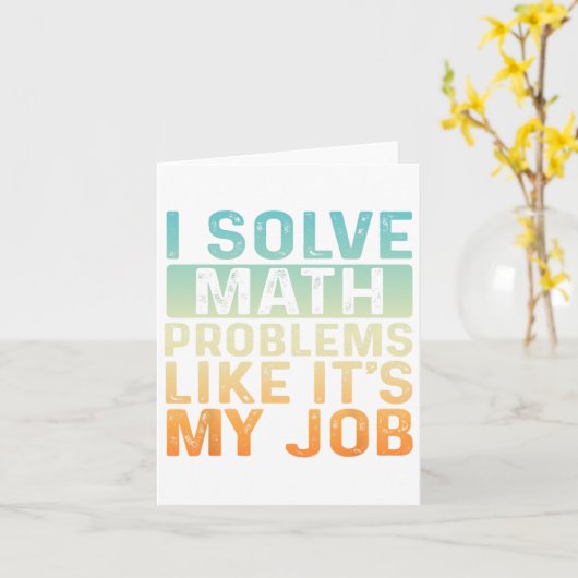 Grappig Terug Naar School Ik Los Wiskundige Proble Kaart (Gele Bloem)