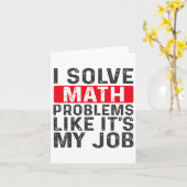 Grappig Terug naar school Ik los wiskundige proble Kaart (Gele Bloem)