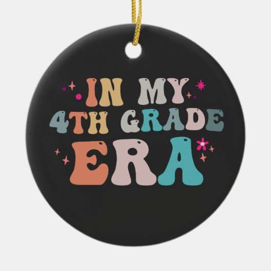 Grappig Terug naar school In mijn 4e klas Era Teac Keramisch Ornament (Voorkant)