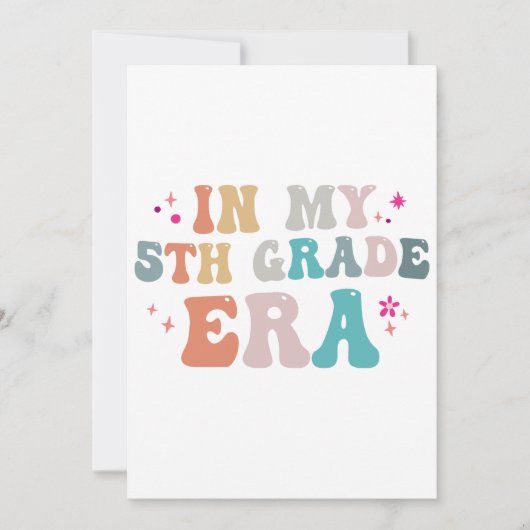 Grappig terug naar school In mijn 5e klas tijdperk Kaart (Voorkant)