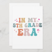 Grappig terug naar school In mijn 5e klas tijdperk Kaart (Voorkant / Achterkant)